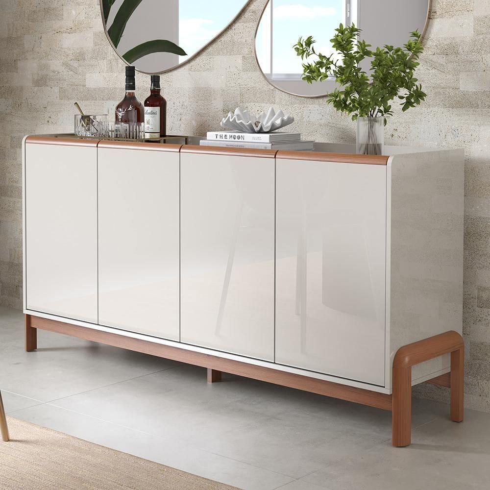 Aparador Buffet Elegance Lukaliam 4 Portas para Sala