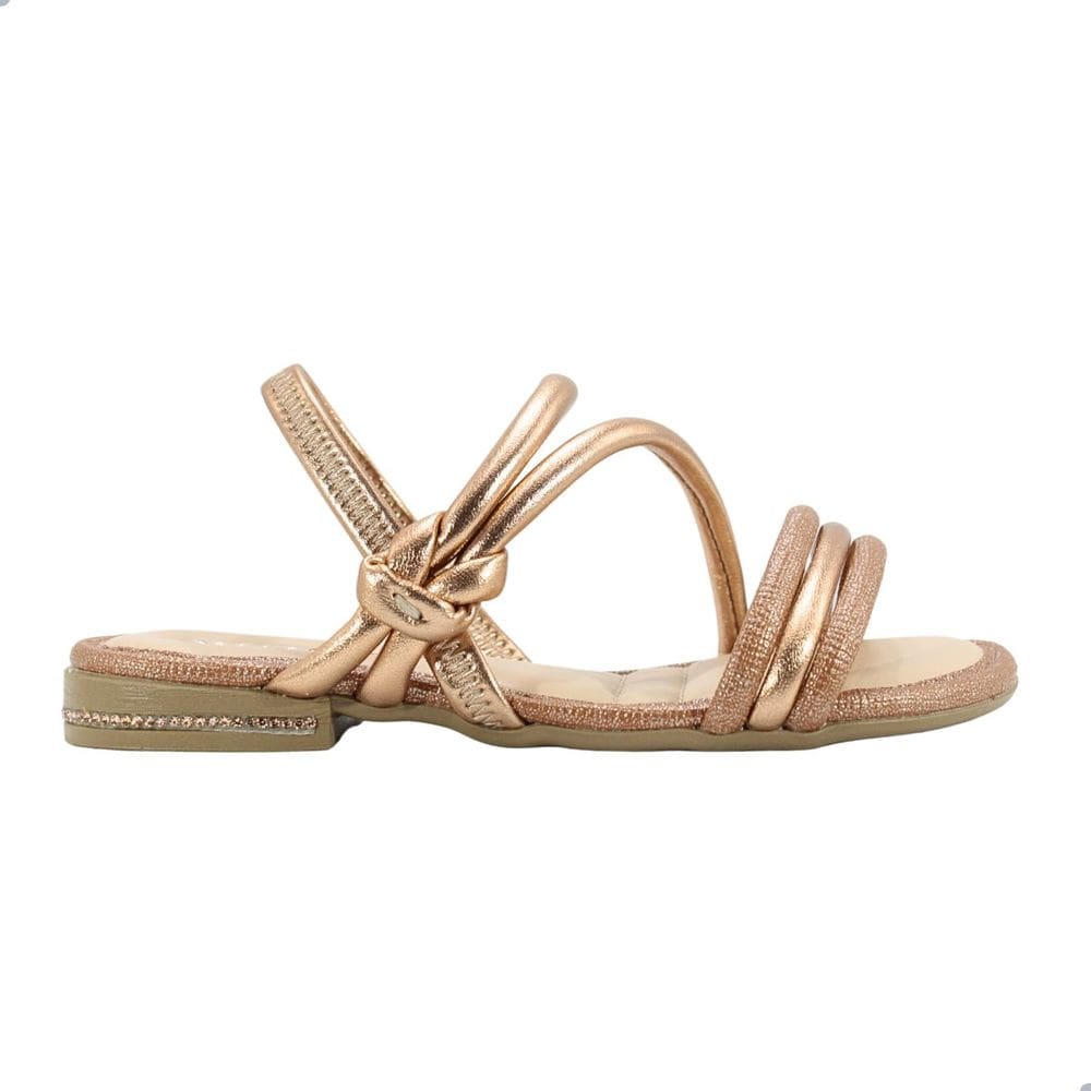 Sandália Infantil Pink Cats Esra Caramelo Rives Metal Rose