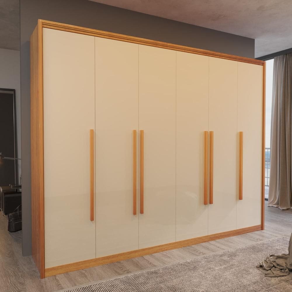 Guarda-Roupa Casal Rivoli 100%MDF 6 Portas 6 Gav Bom Pastor