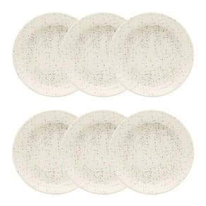 Conjunto de Pratos Fundos 06 Peças Flat Chuvisco Oxford