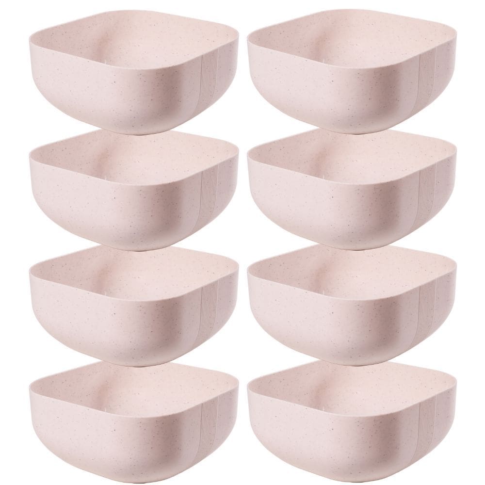 Travessa de plástico quadrada 710ml marmorizado com 8 unidades Plasutil ref. 16363