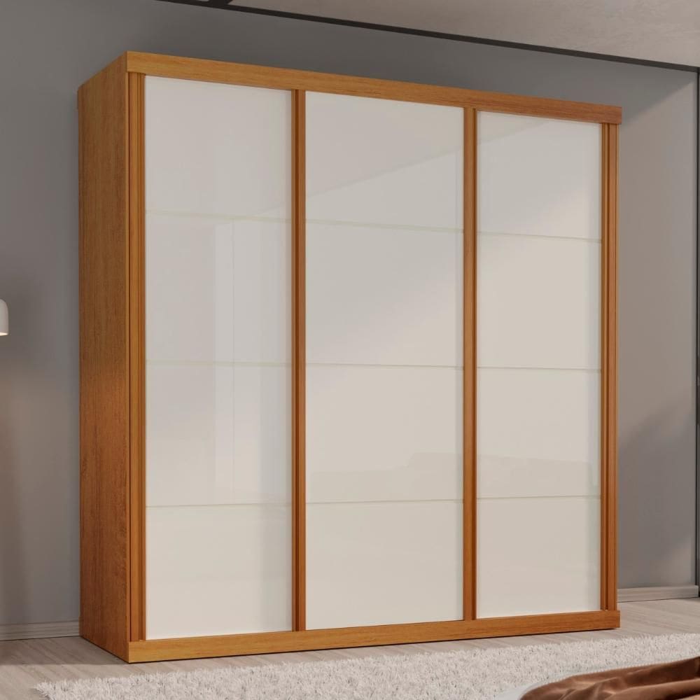 Guarda-Roupa Casal ECO 01 100% MDF 3 Portas 4 Gav Bom Pastor