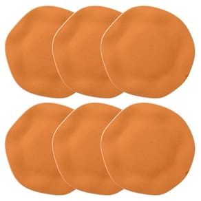 Conjunto de Pratos Rasos 06 Peças Ryo Papaya Oxford