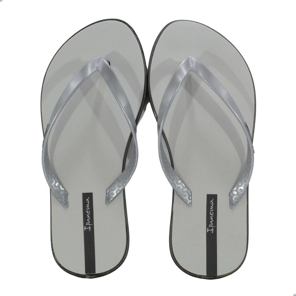 Chinelo Feminino Ipanema Rio Cinza e Prata