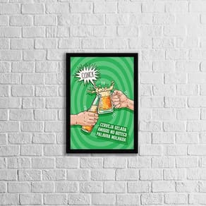 Quadro Cerveja Gelada E Amigos No Boteco 24X18Cm