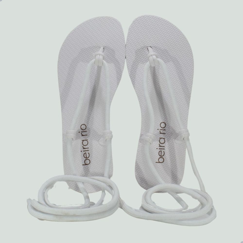 Sandália Rasteira Feminina Beira Rio 8449.905 Branco