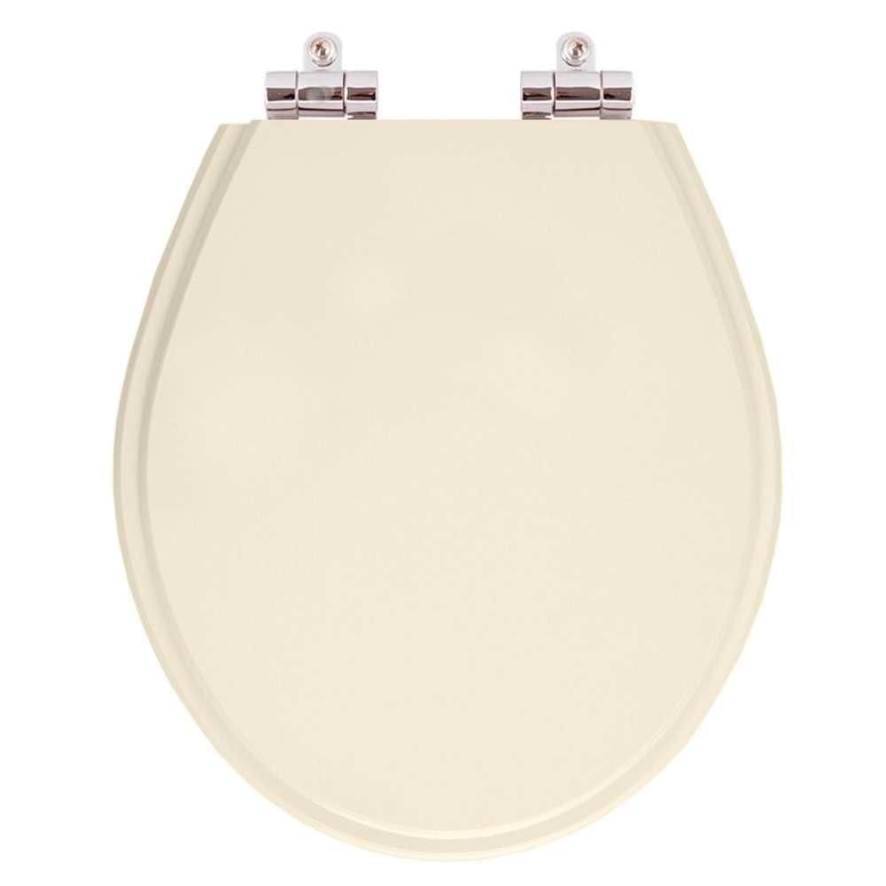 Assento Sanitário Poliester Soft Close Ravena Amendoa para vaso Deca