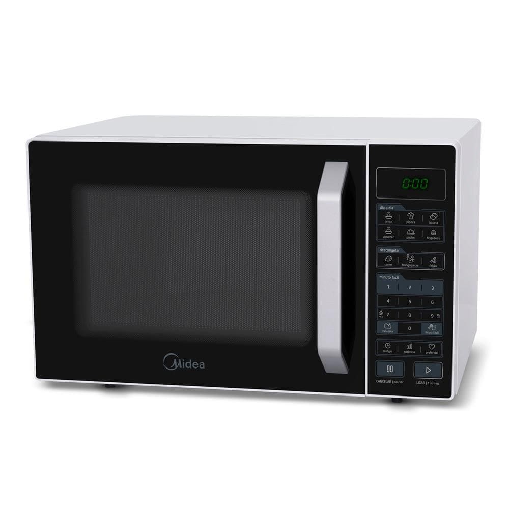Forno Micro-ondas Midea 27 Litros 800W Branco e Preto MXSA27P2 220V