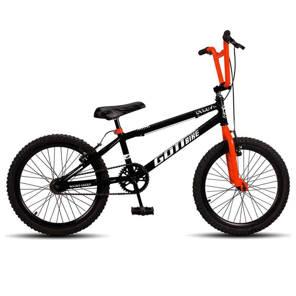 Bicicleta Infantil Aro 20 Bmx Freio V-brake Preto E Laranja Gottbike