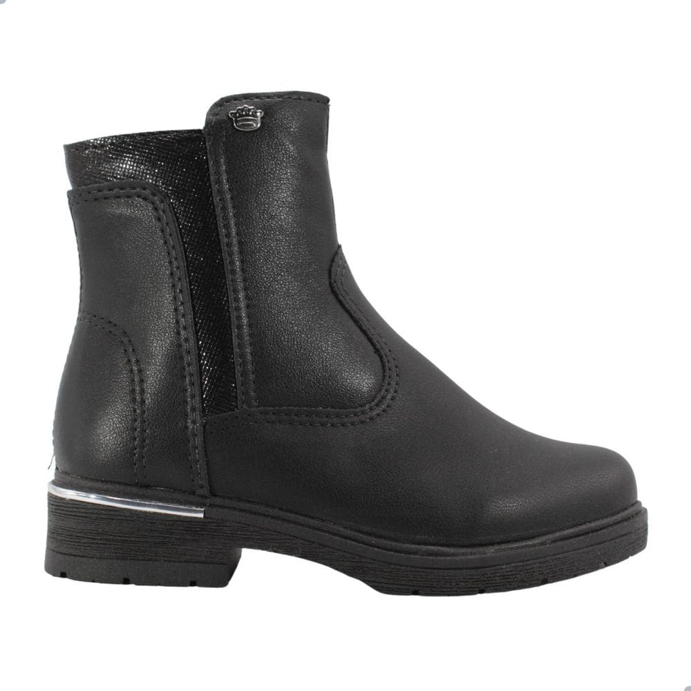 Bota Pink Cats Infantil De Cano Curto Preta