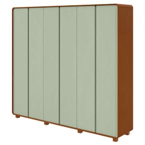 Guarda Roupa Casal Loop 6 Portas Frassino Salvia com Pés - Lopas