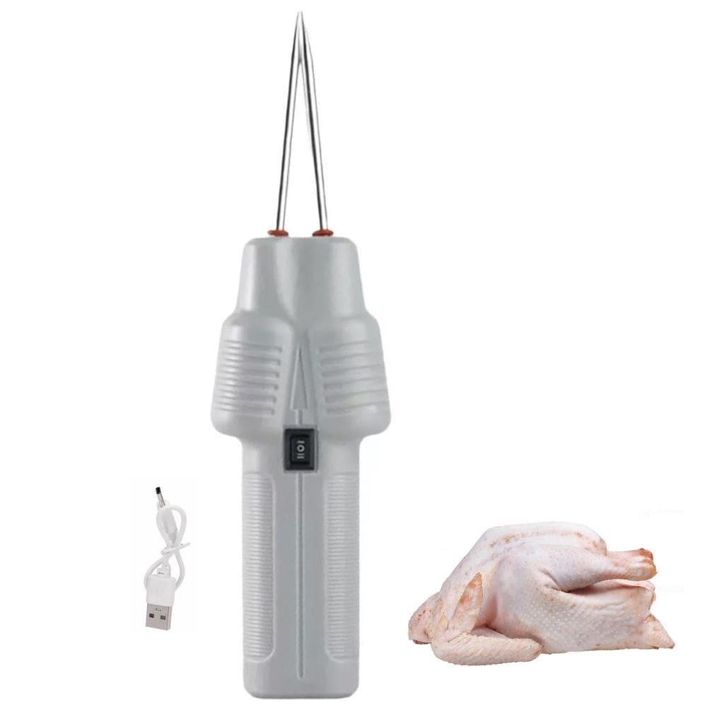 Depenador Eletrico Remove Penas Galinha Frango Peru Ganso Pato Aves USB Bateria Recarregavel Cozinha