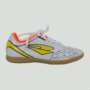 Tênis Futsal Pratyk Dray 811 Branco e Amarelo