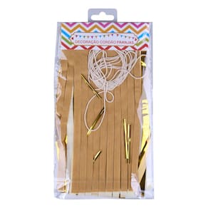 Cordão Decorativo Franjas Papel 2m Cv244259 Cazza