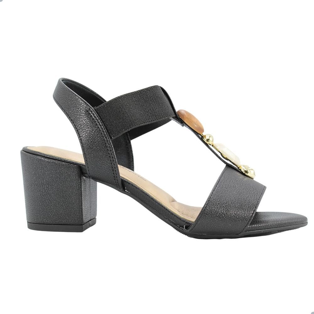 Sandália Feminino Modare Napa Floather Nature Elástico Preto