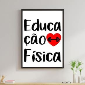 Quadro Profissões - Educação Física 33X24Cm - Com Vidro