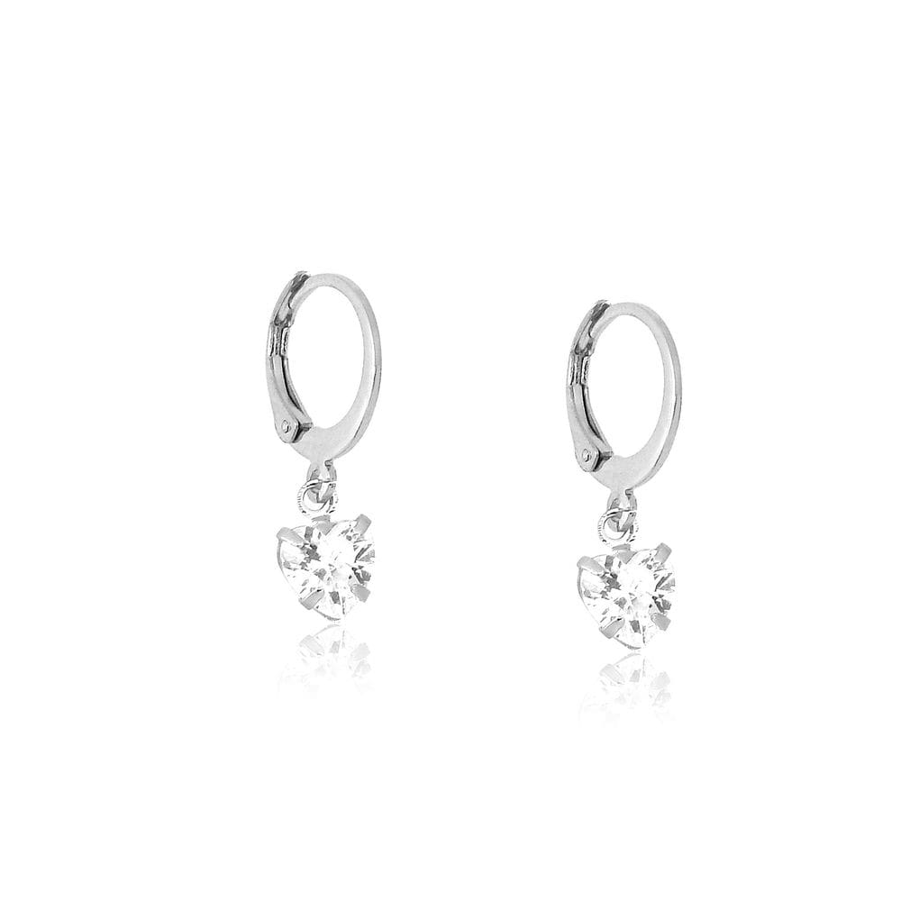 Brinco Feminino Argola Zircônia Aço Inoxidável Antialérgico