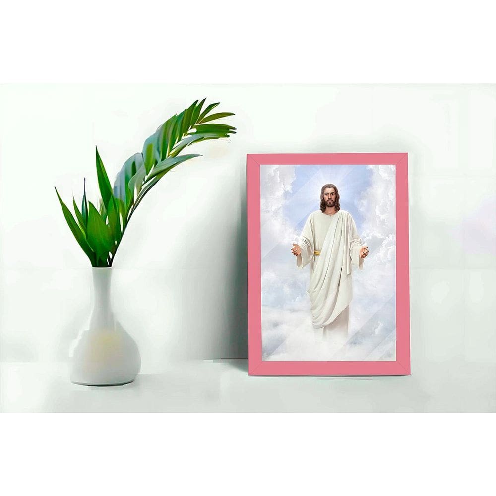 Quadro Decorativo Jesus O Cristo C/ Moldura e Vidro 33x25 A4