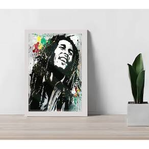Quadro Decorativo Bob M. Ink Estúdio C/ Vidro 33x25 cm