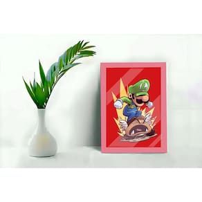 Quadro Decorativo Luigi Goombob C/ Moldura e Vidro 33x25 A4