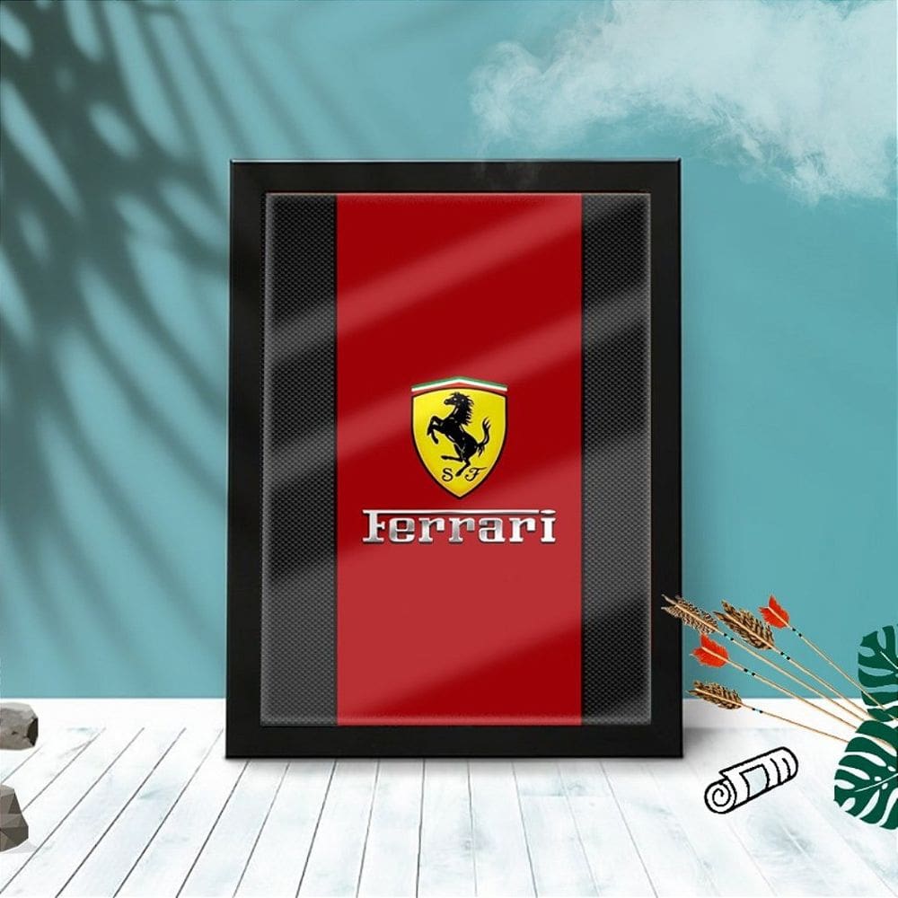 Quadro Decorativo Red C/ Moldura e Vidro 33x25 cm A4