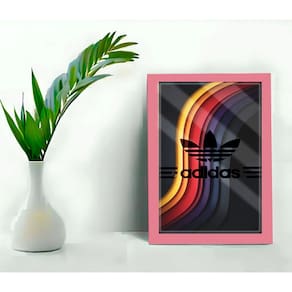 Quadro Decorativo Yeez Line C/ Moldura e Vidro 33x25 cm A4