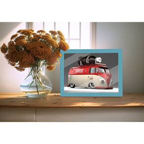 Quadro Decorativo Kombi Coca C/ Moldura e Vidro 33x25