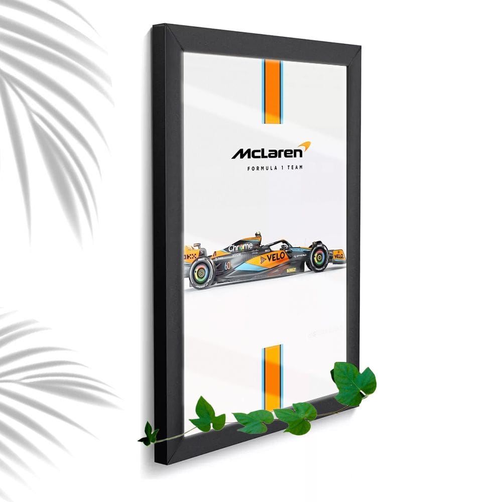 Quadro Decorativo McLarem F1 Sala Escritório + Vidro 33x25