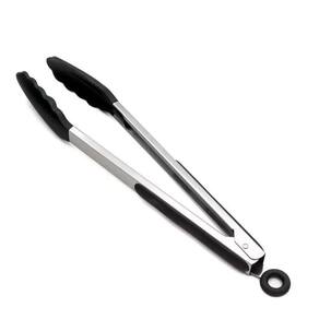 Pinça Pegador Multiuso De Silicone 29,5 Cm Preto