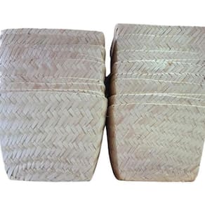 Cachepot Vaso Arranjo De Palha Junino Pequeno 10 Unidades