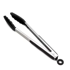 Pinça Pegador Multiuso De Silicone 29,5 Cm Preto
