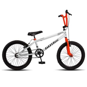 Bicicleta Infantil Aro 20 Bmx Freio V-brake Branco E Laranja Gottbike