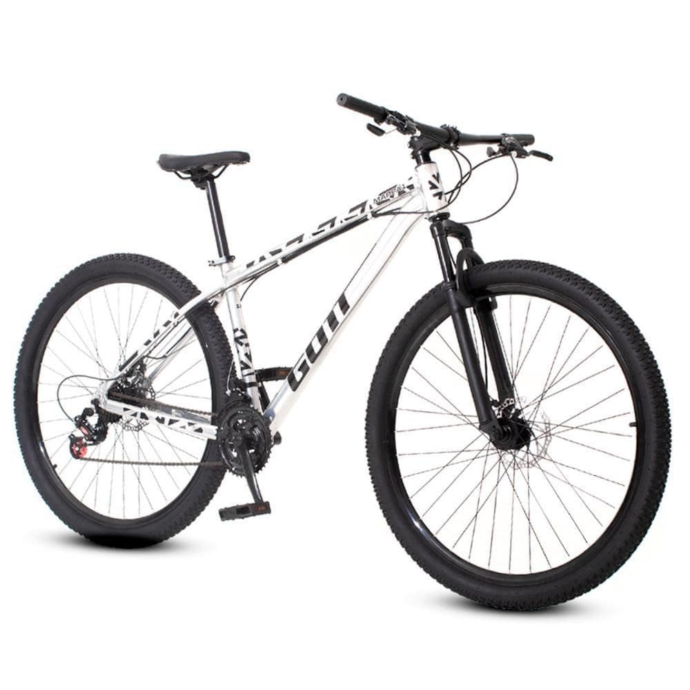 Bicicleta Aro 29 Alumínio Prata E Preto Gott Mappa1 Freios A Disco Suspensão 21v