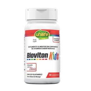 Bioviton Kids 500mg 30 Comprimidos Sabor Morango - Unilife
