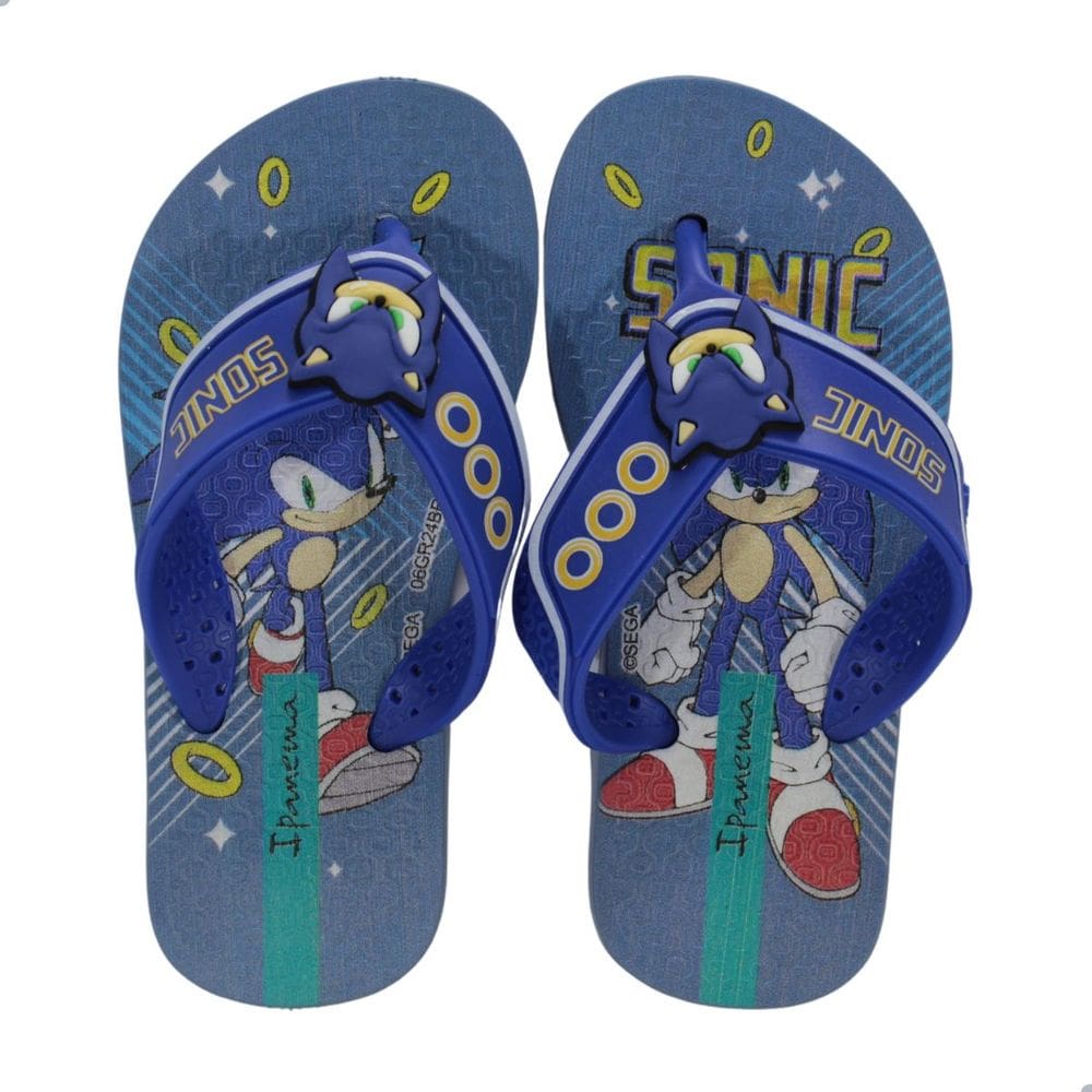Chinelo de dedo Infantil Azul Sonic Game Ipanema