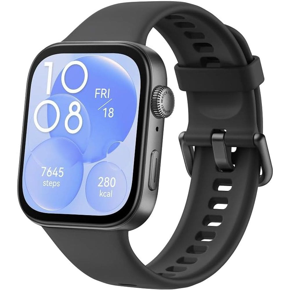 SmartWatch HUAWEI WATCH Fit 3, AMOLED Design Ultra-fino,Monitoramento Completo, Gerenciamento Abrangente da Saúde, Compatível com iOS e Android, Preto