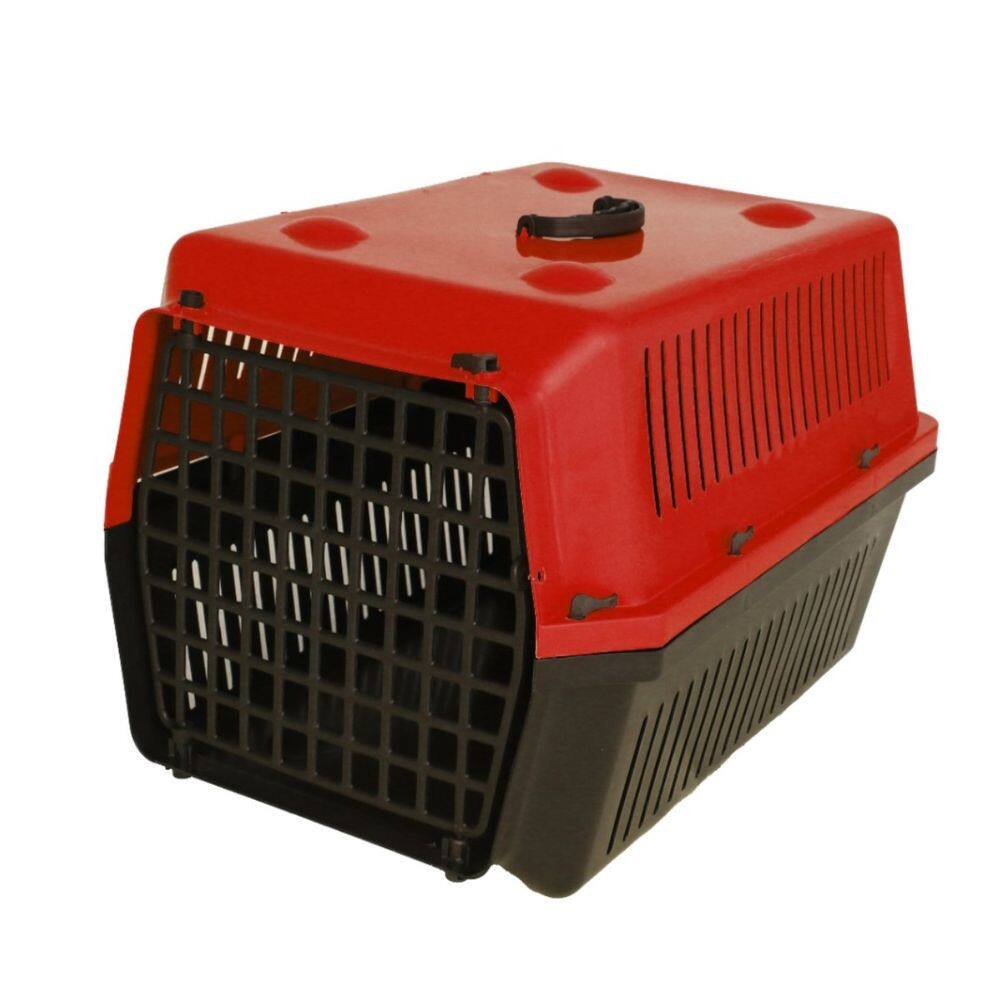 Caixa de Transporte P/ Cães Gato Porte N3 Vermelho Alvorada