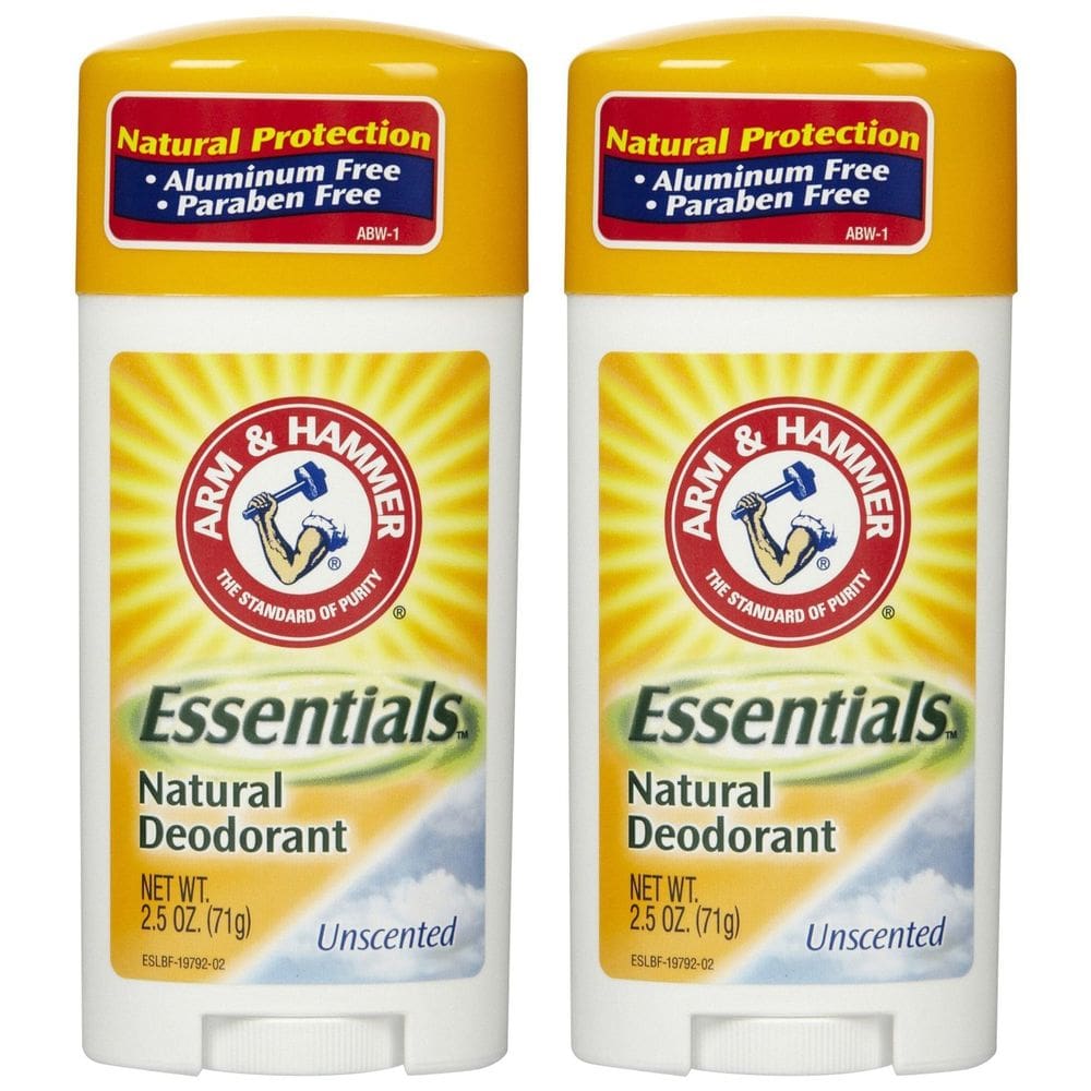 Desodorante Arm & Hammer Essentials, natural, sem perfume, 75 ml, 2 unidades