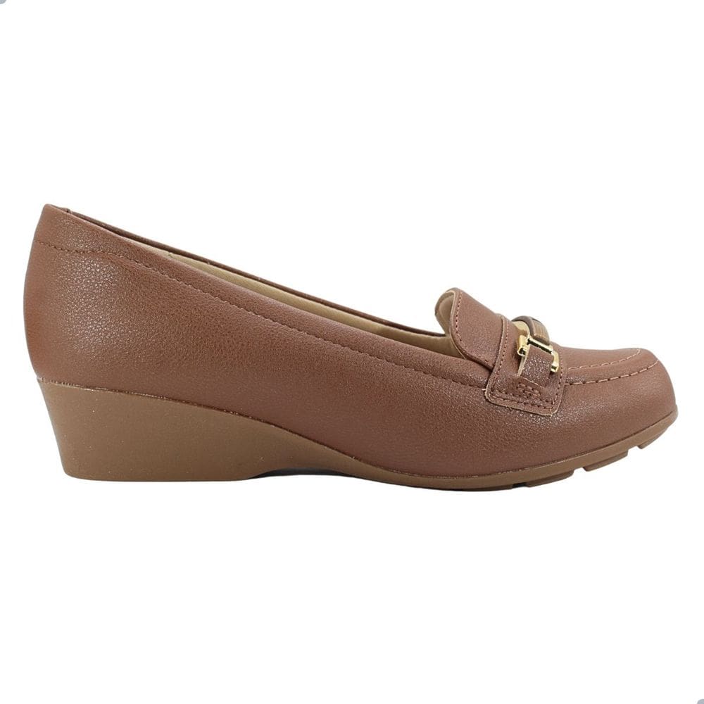 Sapato Feminino Modare Anabela Napa Floather Nature Avelã