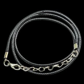 01 Colar ou Cordão Fio Encerado com Corrente Ajustável