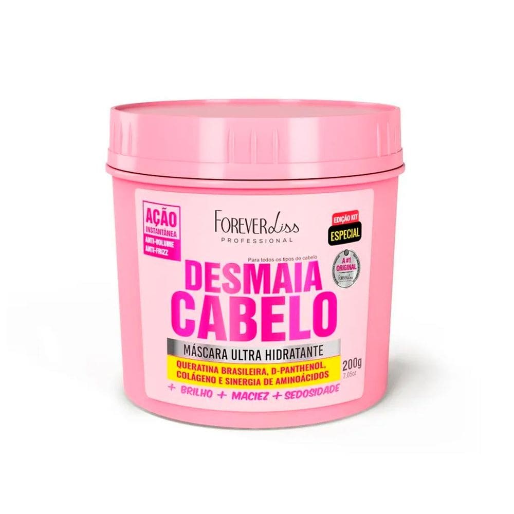 Máscara Ultra Hidratante Desmaia Cabelo Forever Liss 200g