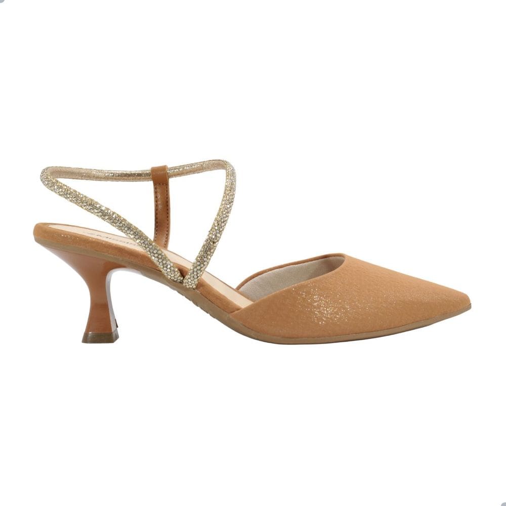 Sapato Feminino Mississipi Salto Baixo Camel