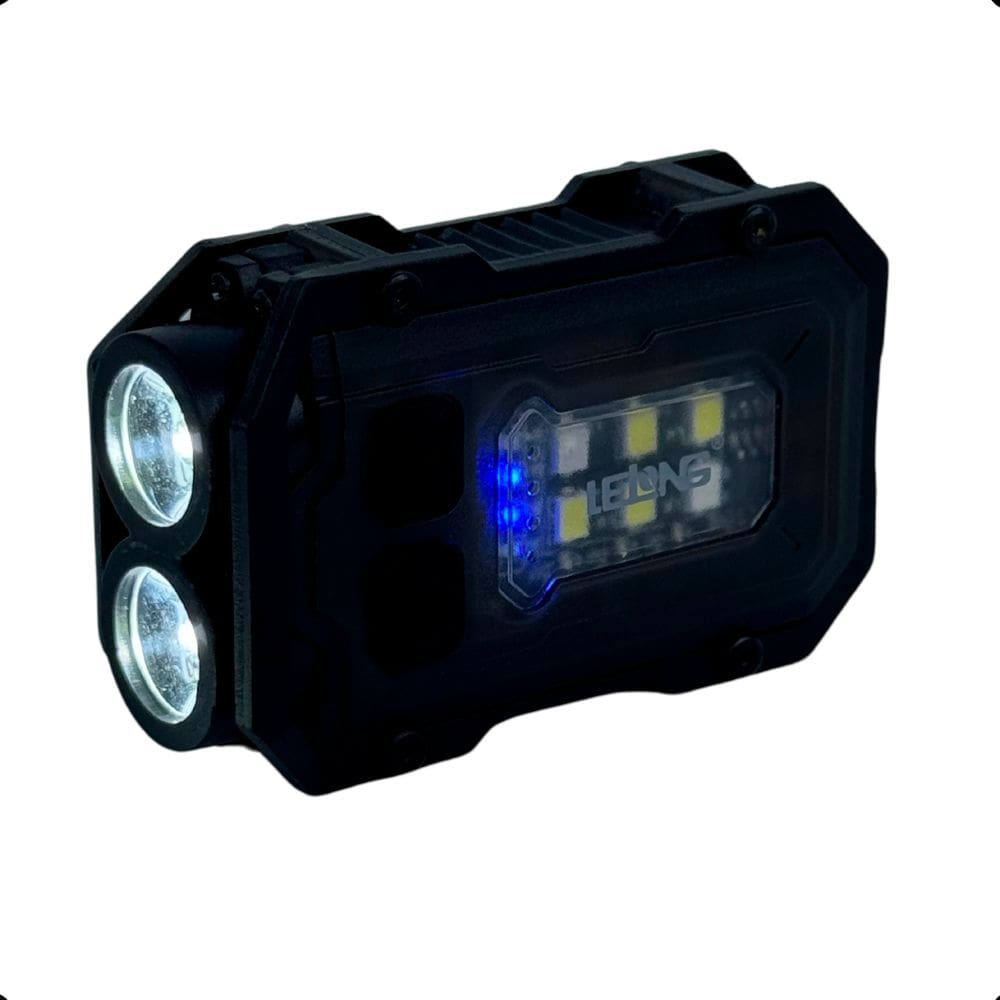 Mini Lanterna Led Chaveiro Recarregável Preto Luz Branco Vermelho e Azul LE-8316