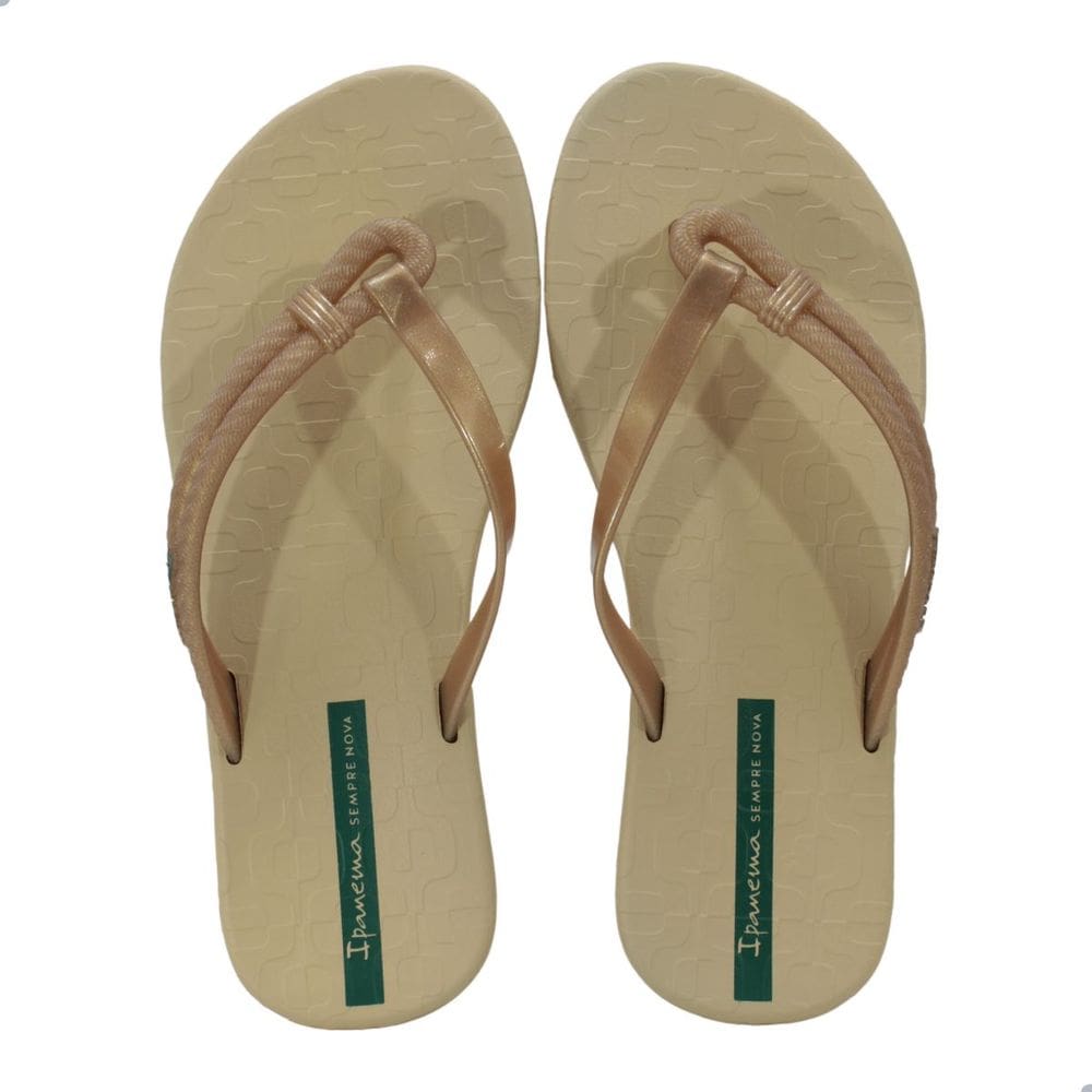 Chinelo Feminino Ipanema Diversa Bege e Verde