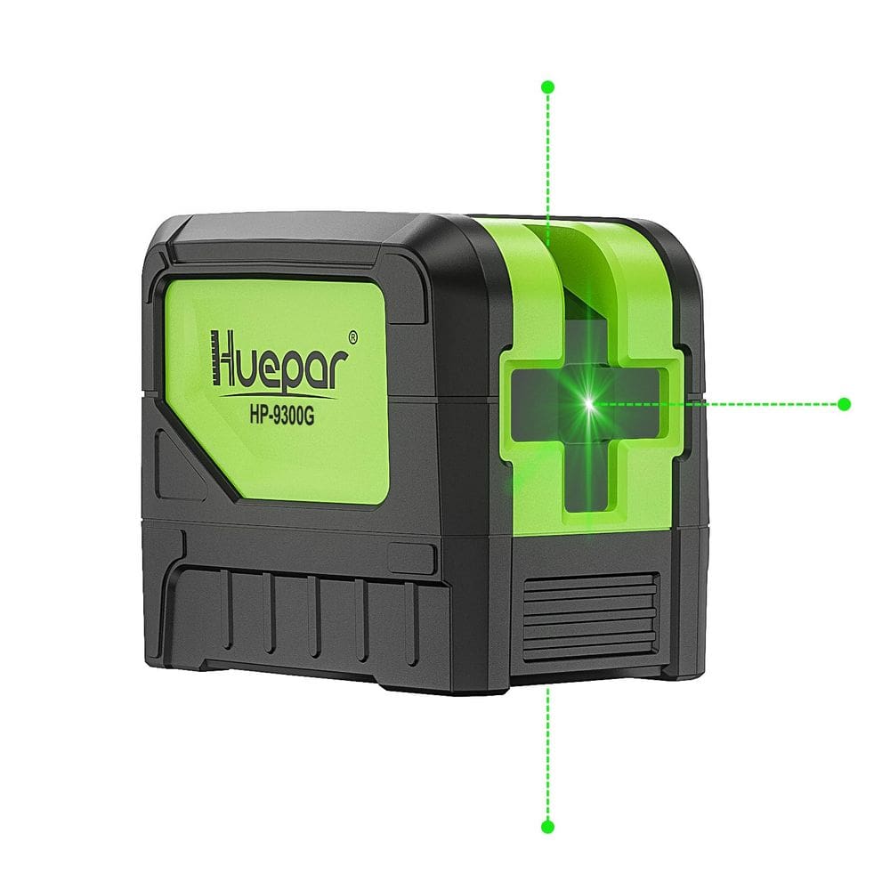 Ferramenta de nivelamento de prumo a laser Huepar 9300G com feixe verde de 3 pontos