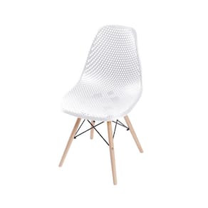 Cadeira OR-1119B em Polipropileno com Base de Madeira OR Design