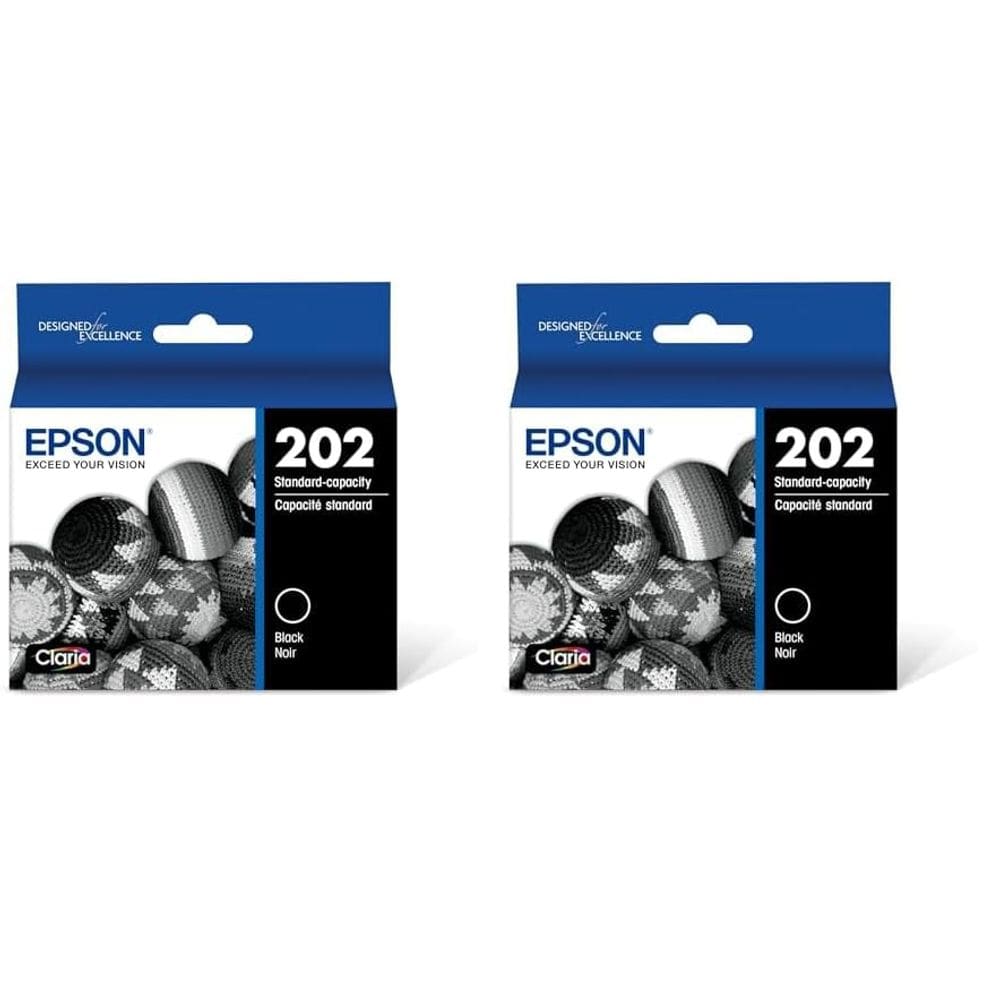 Cartucho de tinta Epson T202 Claria Standard Capacity Preto (pacote com 2)
