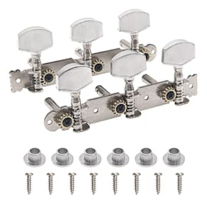 Conjunto de cabeças de máquina Yootones 3R3L para afinação de guitarra (prata)