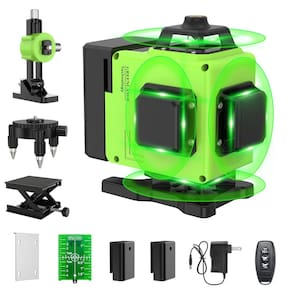 Nível de laser Catlyn 16 linhas, 360°, autonivelamento, feixe verde 4D