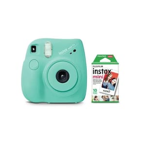 Câmera Fujifilm Instax Mini 7+ Seafoam Green com 10 filmes